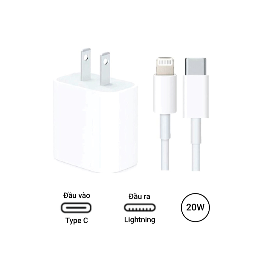 Củ sạc iPhone 20W chân dẹt
